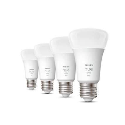 UPPSÄTTNING 4x LED ljusreglerad glödlampa  Philips Hue WHITE A60 E27/9W/230V 2700K