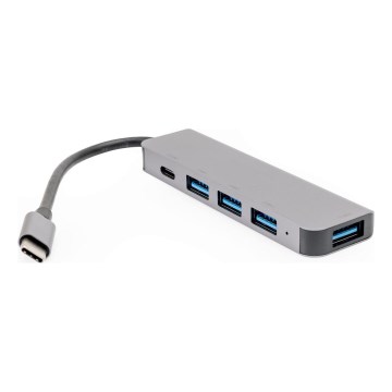 USB-C-hubb 5 i 1 med 100 W Power Delivery