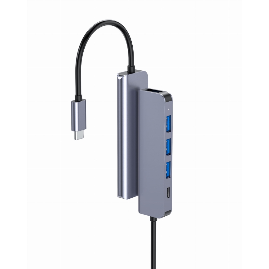 USB-C-hubb 5 i 1 med 100 W Power Delivery