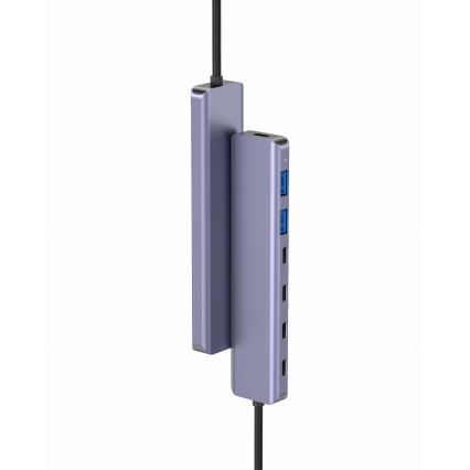 USB-C-hubb 7-i-1 med Power Delivery 100 W