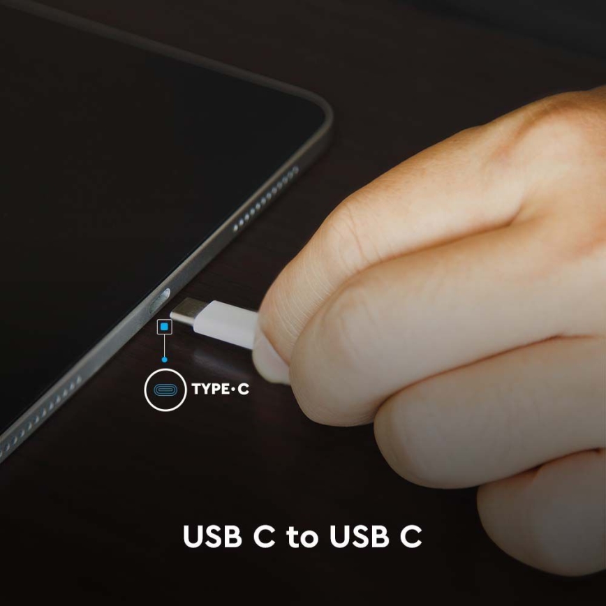USB-kabel TYPE C connector LED display 1m