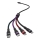 USB-kabel USB-A / USB Lightning  / MicroUSB / USB-C 1,2m Flerfärgad