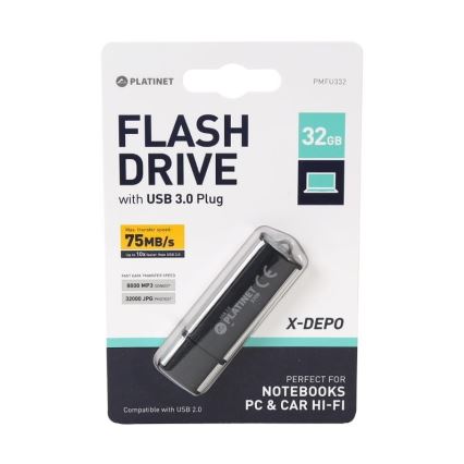 USB-minne USB 3.0 32GB svart