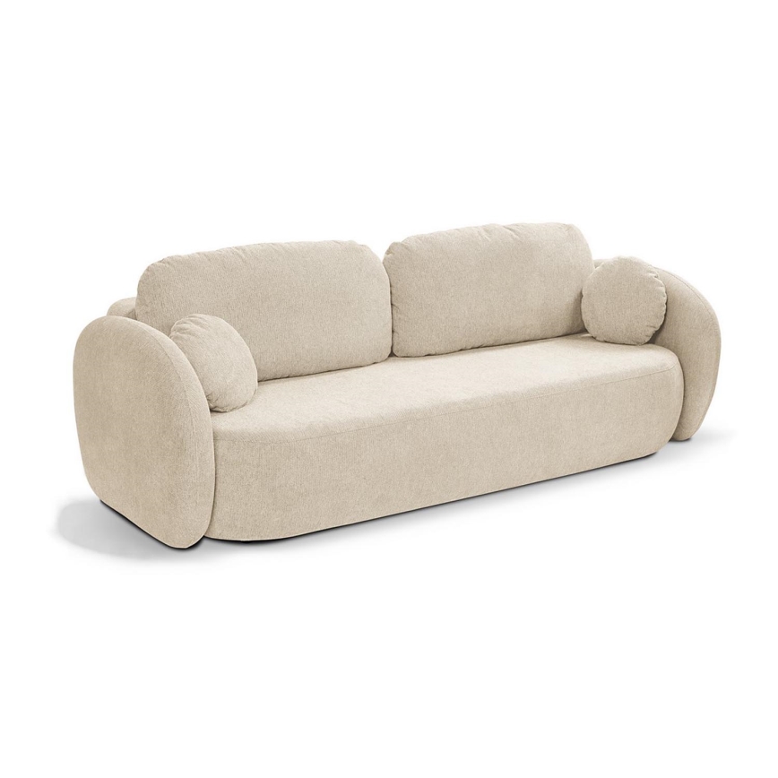 Utdragbar 3-sits bäddsoffa OLBIA, beige