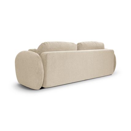 Utdragbar 3-sits bäddsoffa OLBIA, beige