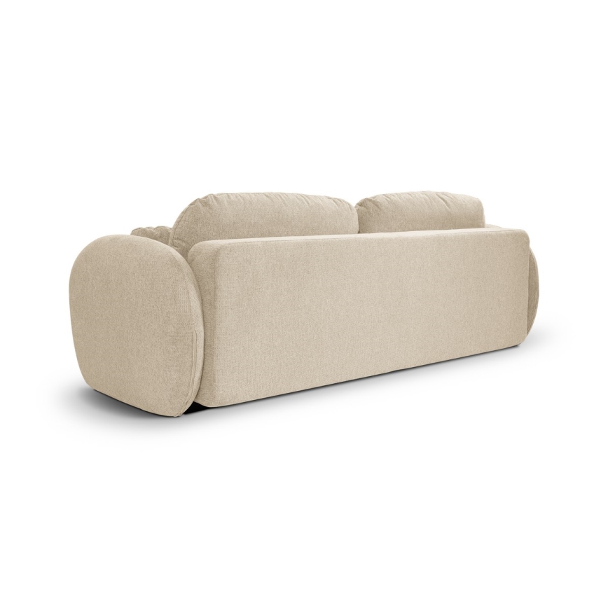 Utdragbar 3-sits bäddsoffa OLBIA, beige