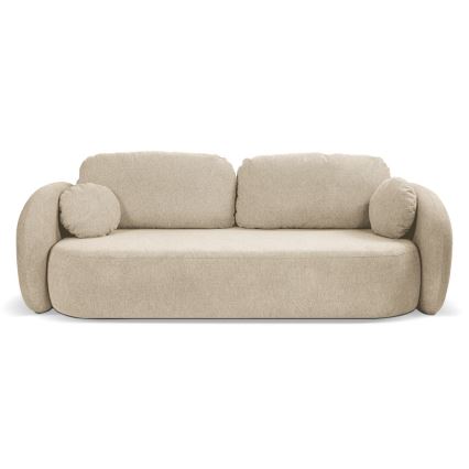 Utdragbar 3-sits bäddsoffa OLBIA, beige