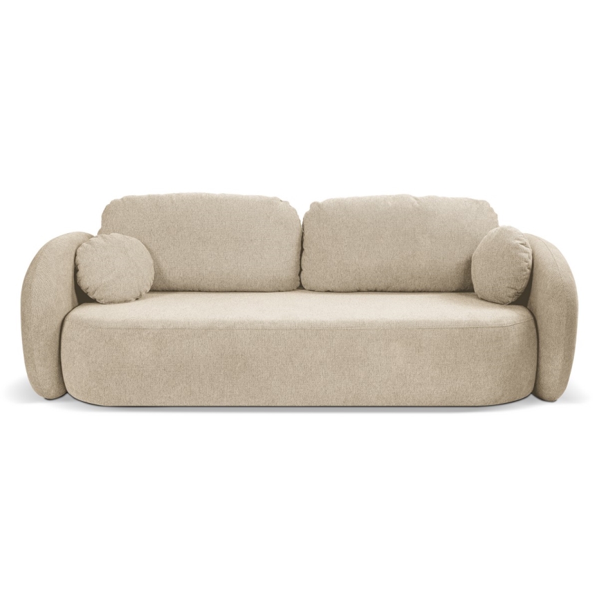 Utdragbar 3-sits bäddsoffa OLBIA, beige