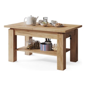 Utdragbart konferens-/matbord med hylla ADONIS ek craft