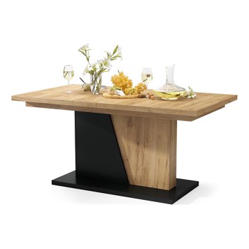 Utdragbart matbord NINO ek craft/svart
