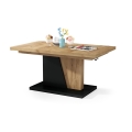 Utdragbart soffbord/matbord med lyftskiva NINO ek craft/svart