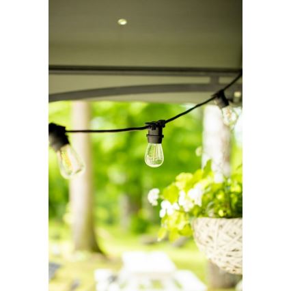 Utomhus dekorationskedja MIMOSA 20xE27/1,3W/230V IP44 20m