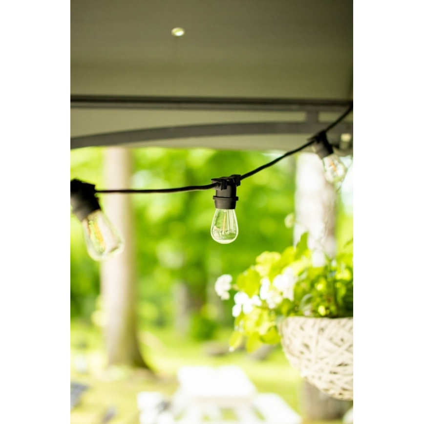 Utomhus dekorationskedja MIMOSA 20xE27/1,3W/230V IP44 20m