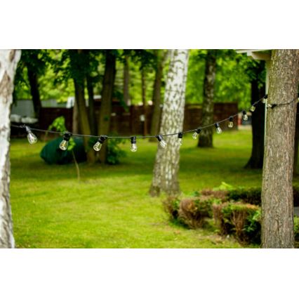 Utomhus dekorationskedja MIMOSA 20xE27/1,3W/230V IP44 20m