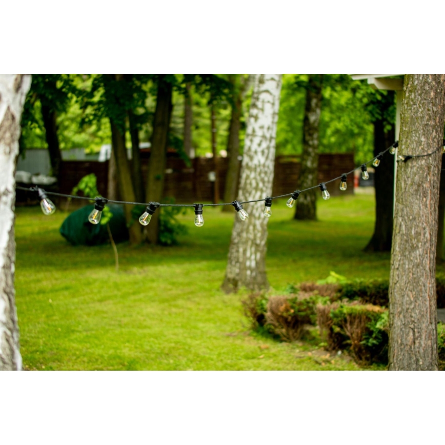 Utomhus dekorationskedja MIMOSA 20xE27/1,3W/230V IP44 20m