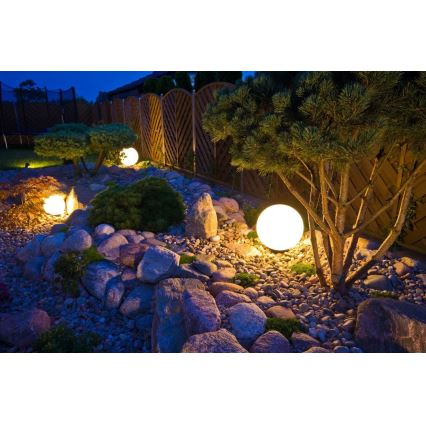 Utomhus dekorativ belysning GARDEN BALL 1xE27/40W/230V IP65 d. 28 cm