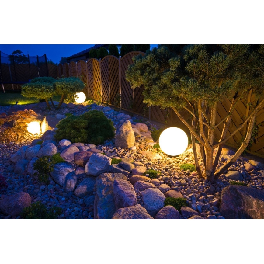 Utomhus dekorativ belysning GARDEN BALL 1xE27/40W/230V IP65 d. 28 cm