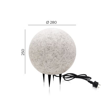 Utomhus dekorativ belysning GARDEN BALL 1xE27/40W/230V IP65 d. 28 cm