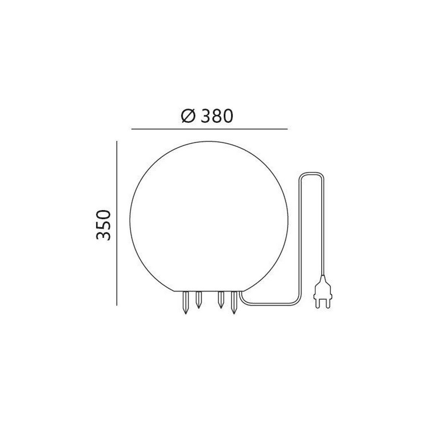 Utomhus dekorativ belysning GARDEN BALL 1xE27/40W/230V IP65 d. 38 cm
