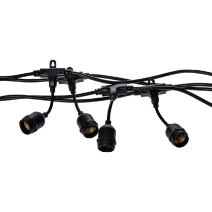 Utomhus Dekorativ slinga KRANS 10xE27/15W/230V 10m IP44