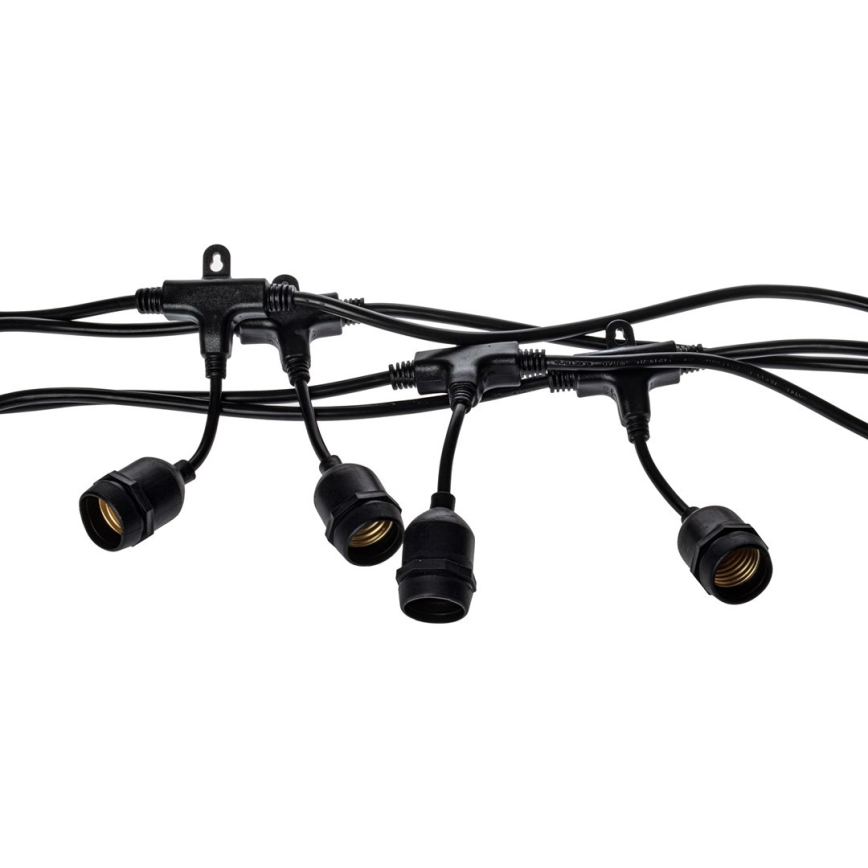 Utomhus Dekorativ slinga KRANS 10xE27/15W/230V 10m IP44