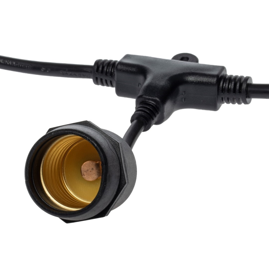 Utomhus Dekorativ slinga KRANS 10xE27/15W/230V 10m IP44