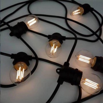 Utomhus Dekorativ slinga MIMOSA 10xE27/1,3W/230V IP44 10 m