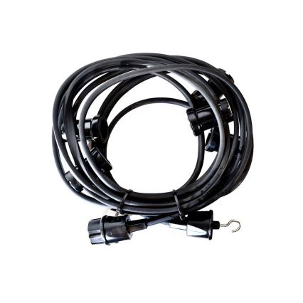 Utomhus dekorkedja GIRLAND 6,5 m 5xE27/15W/230V IP44