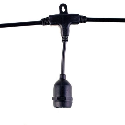 Utomhus dekorkedja GIRLANDA 10 m 10xE27/10W/230V IP44