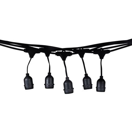 Utomhus dekorkedja GIRLANDA 10 m 10xE27/10W/230V IP44