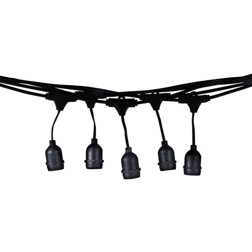 Utomhus dekorkedja GIRLANDA 10 m 10xE27/10W/230V IP44