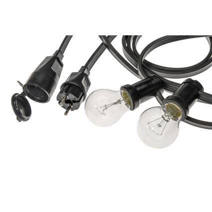 Utomhus dekorkedja GIRLANDA 6,5 m 5xE27/15W/230V IP44