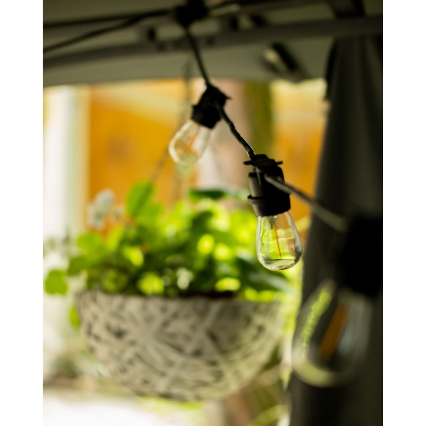 Utomhus dekorkedja MIMOSA 20xE27/1,3W/230V IP44 10m