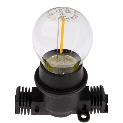 Utomhus dekorkedja MIMOSA 20xE27/1,3W/230V IP44 10m
