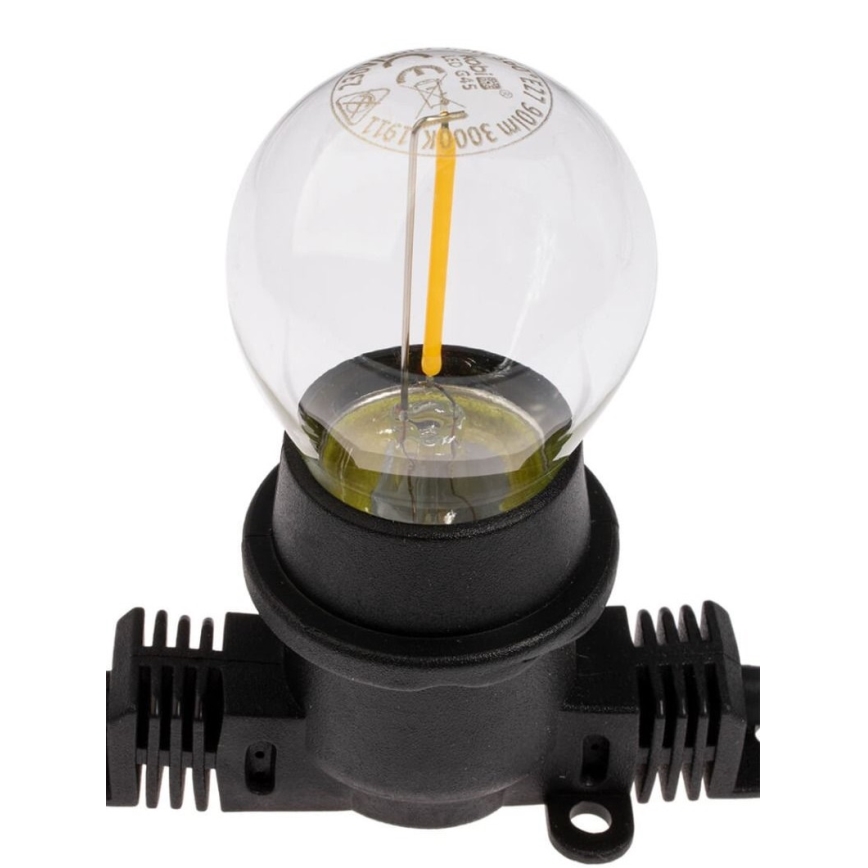 Utomhus dekorkedja MIMOSA 20xE27/1,3W/230V IP44 10m