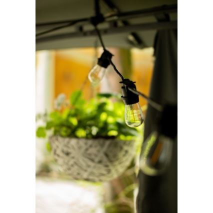 Utomhus dekorkedja MIMOSA 20xE27/1,3W/230V IP44 20m