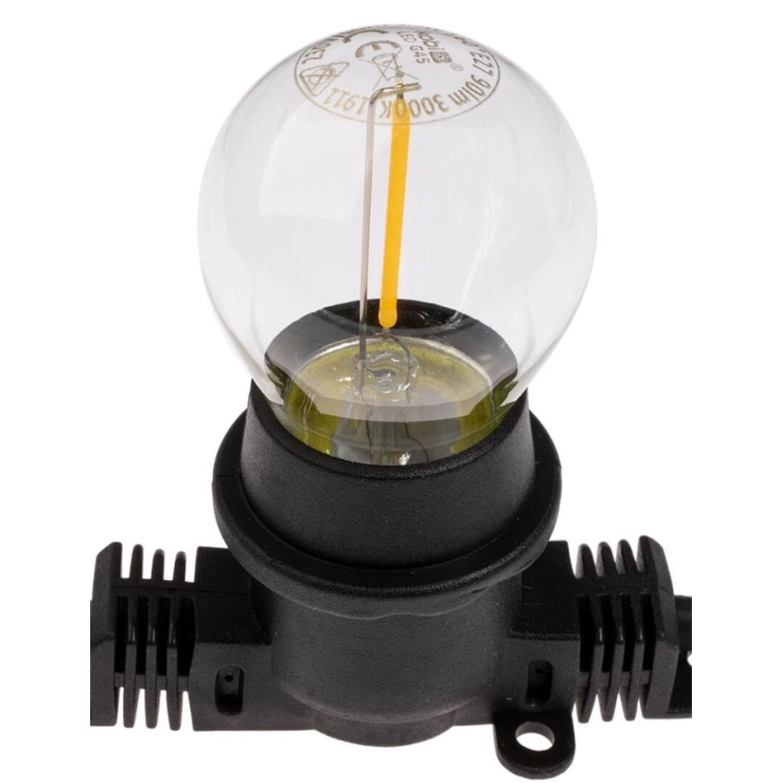 Utomhus dekorkedja MIMOSA 20xE27/1,3W/230V IP44 20m