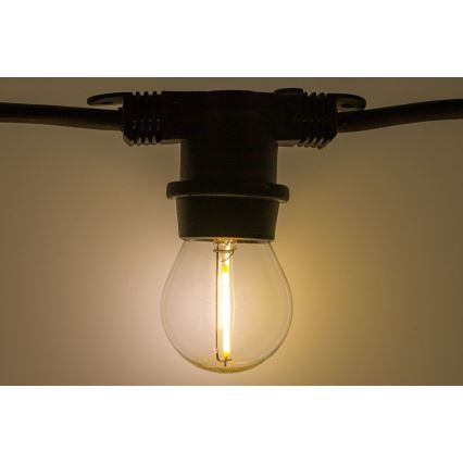 Utomhus dekorkedja MIMOSA 20xE27/1,3W/230V IP44 20m