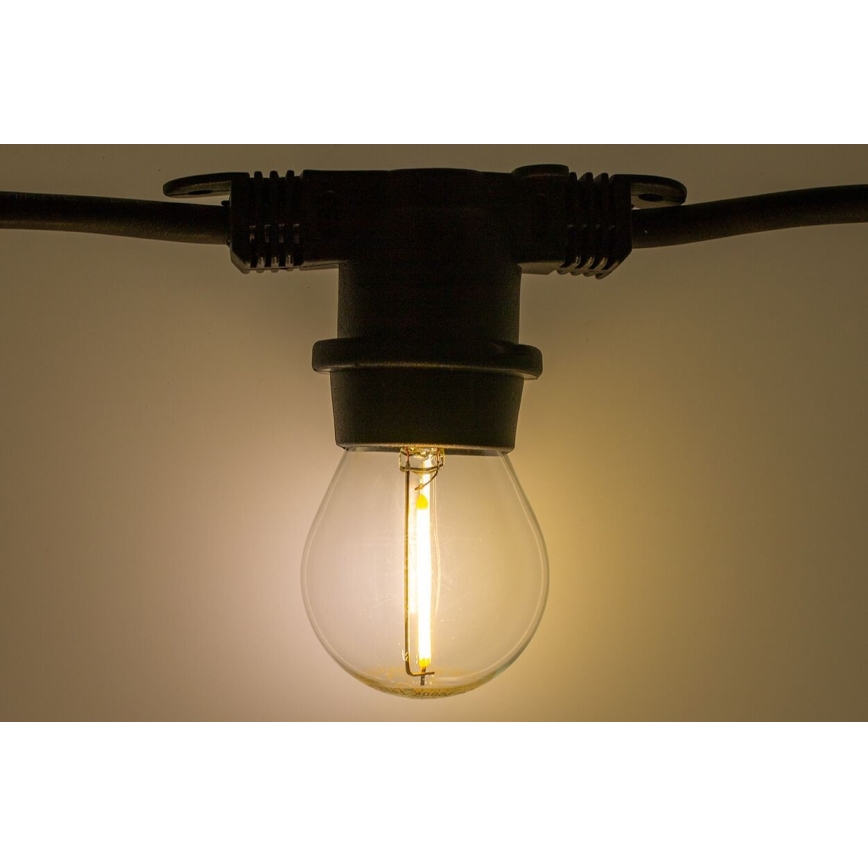 Utomhus dekorkedja MIMOSA 20xE27/1,3W/230V IP44 20m