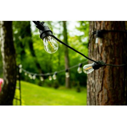 Utomhus dekorkedja MIMOSA 20xE27/1,3W/230V IP44 20m