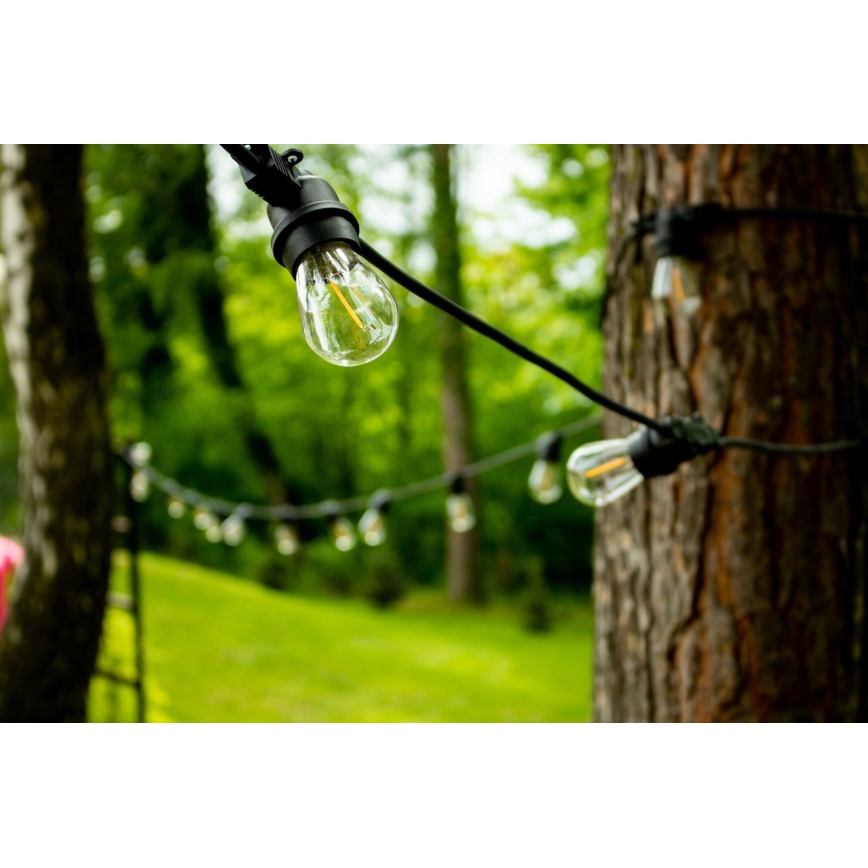 Utomhus dekorkedja MIMOSA 20xE27/1,3W/230V IP44 20m