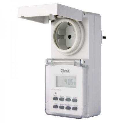 Utomhus Digital Strömbrytare med timer IP44 SCHUKO