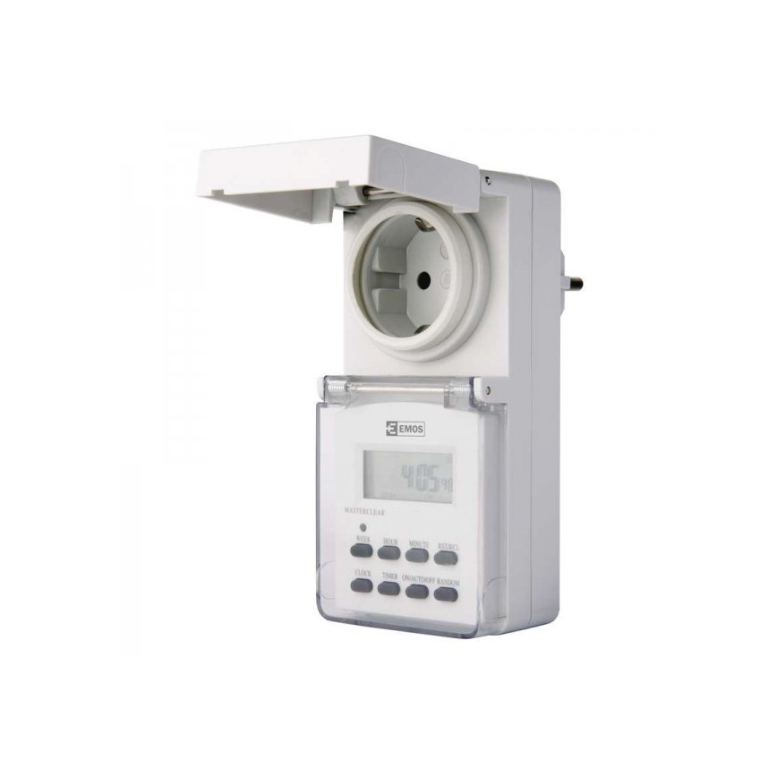 Utomhus Digital Strömbrytare med timer IP44 SCHUKO