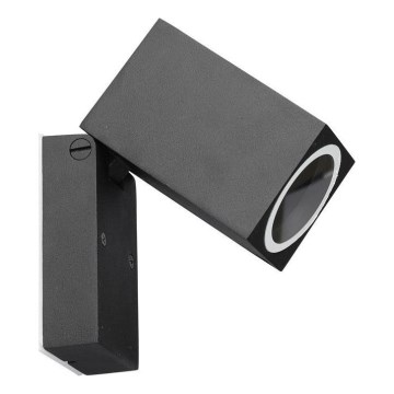 Utomhus flexibel vägglampa 1xGU10/35W/230V IP44 svart
