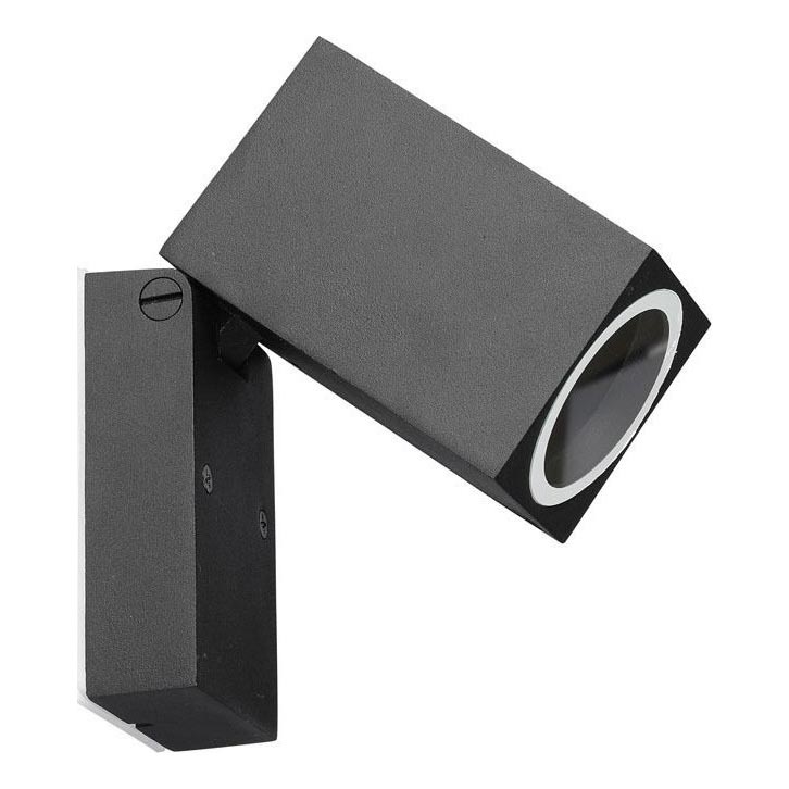 Utomhus flexibel vägglampa 1xGU10/35W/230V IP44 svart