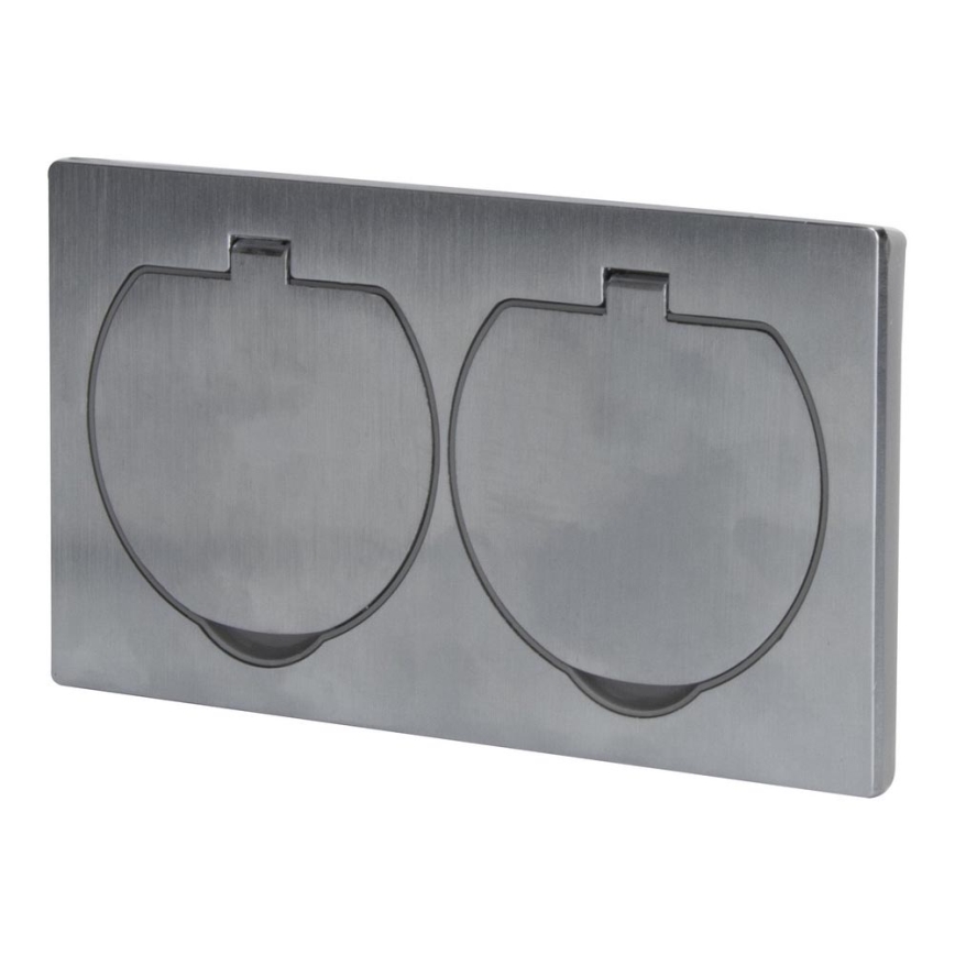 Utomhus inbyggt dubbelt uttag IP55