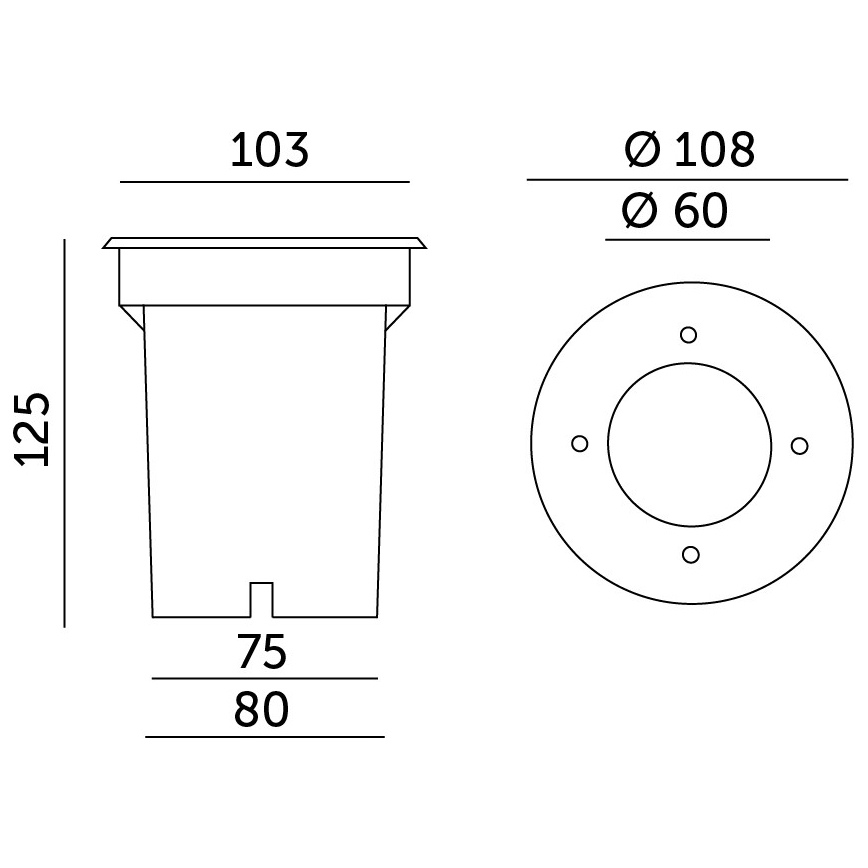 Utomhus infälld Belysning ENTRADA2 1xGU10/50W/230V IP65
