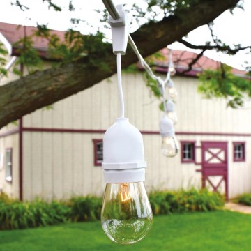 Utomhus  kedja 15xE27/0,5W/230V 15 m IP44 vit