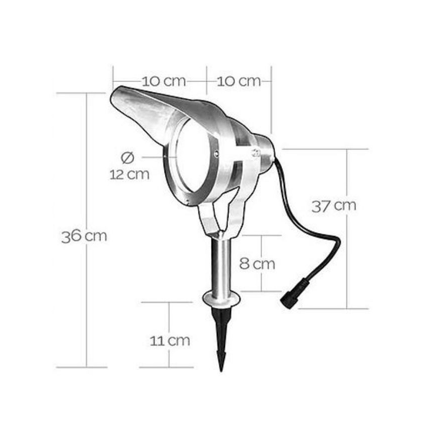 Utomhus LED belysning EASY CONNECT 1xGU10/10W/230V IP67 matt krom