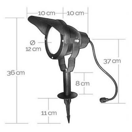 Utomhus LED belysning EASY CONNECT 1xGU10/10W/230V IP67 svart